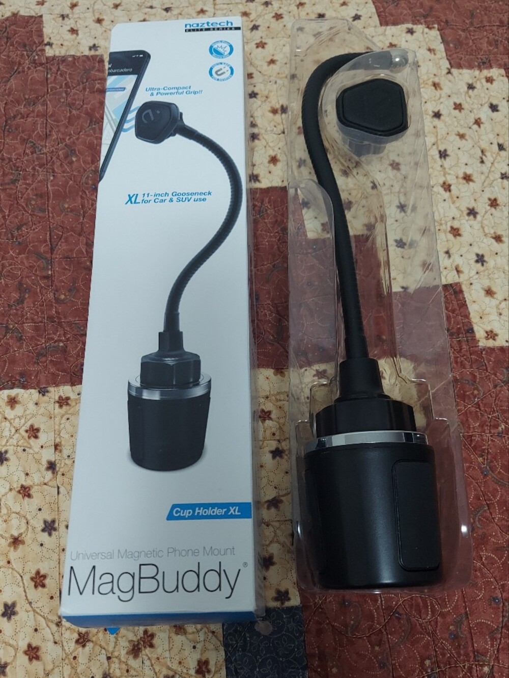 Naztech MagBuddy XL Black Universal Magnetic Cup Holder Phone Mount